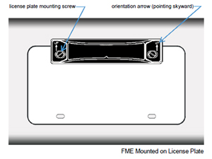 Mounting the transponder on the front license plate