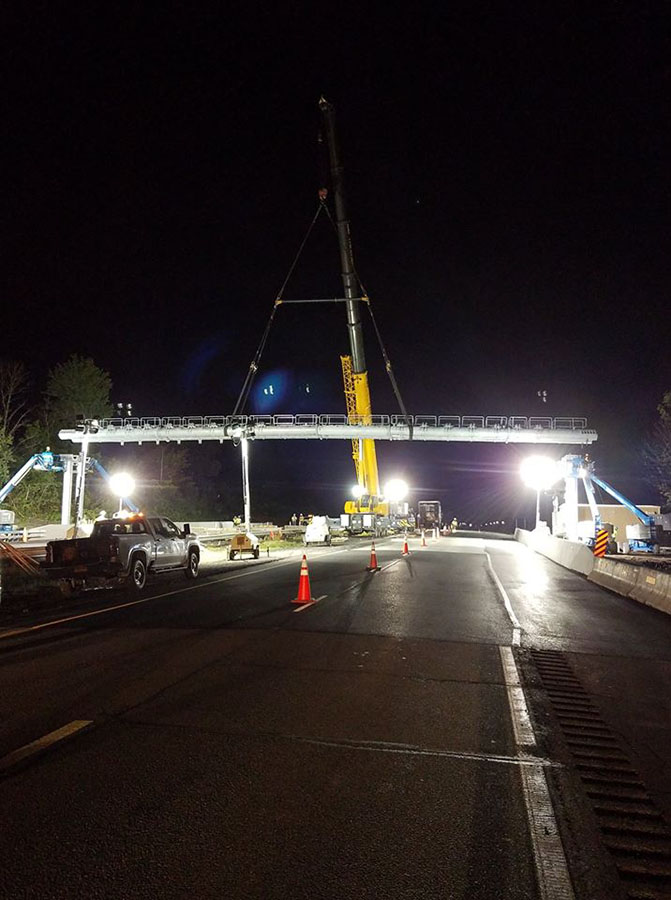 Mainline Gantry Installation I-90 between exit 25A and exit 26