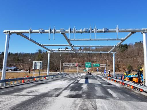 Exit 21B Gantry Installation, Feb. 2020