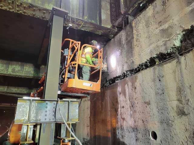 west abutment work