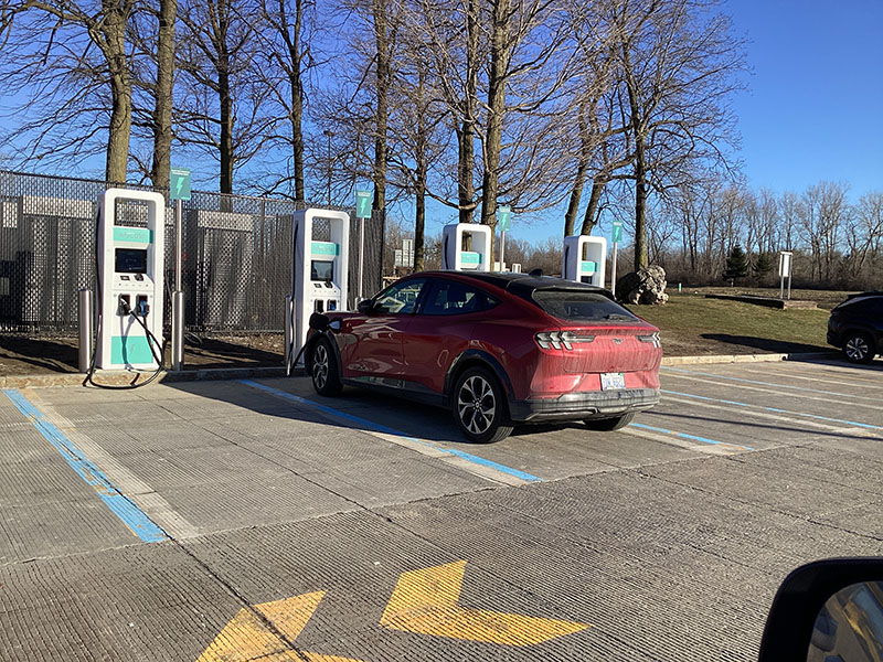 car at the charging station